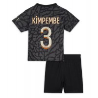 Billiga Paris Saint-Germain Presnel Kimpembe #3 Barnkläder Tredje fotbollskläder till baby 2023-24 Kortärmad (+ Korta byxor)